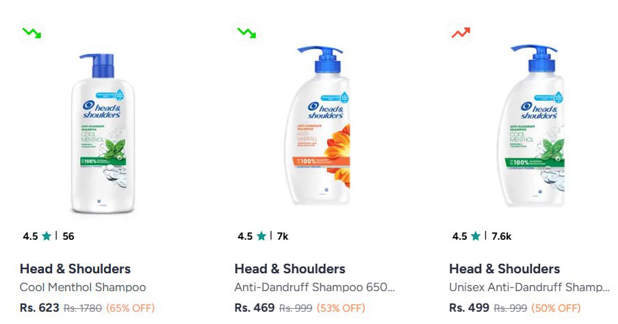 Myntra Head Shoulders Min 50 On 1l Tr Shampoo And 65 On 1 2l Shampoo – Best