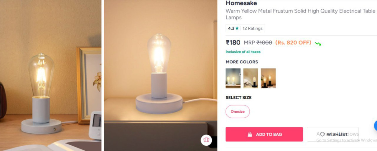 Myntra Homesake Metal Table Lamp At Just Rs 179link – Best Price in India