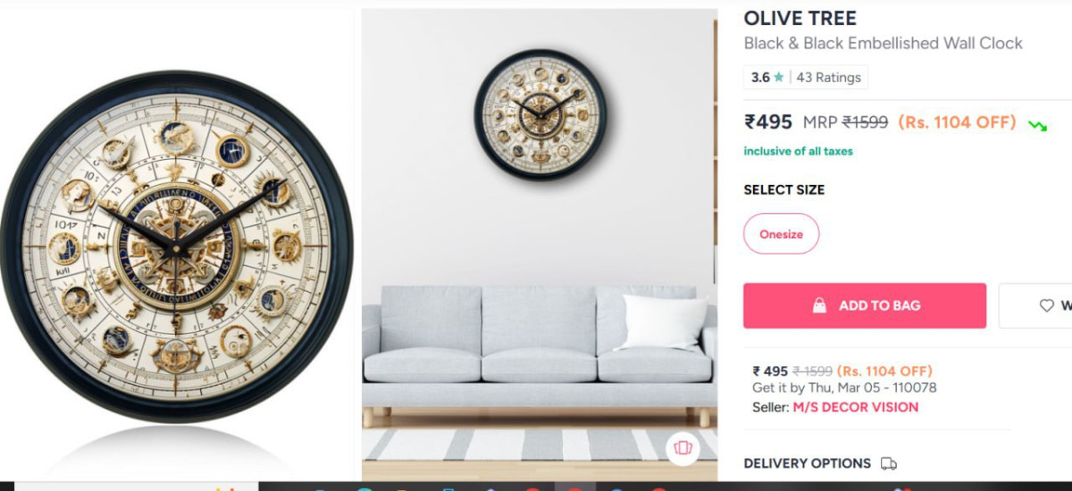 Myntra Premium Astronomical Zodiac Wall Clock At Just Rs 495 Homesake Metal
