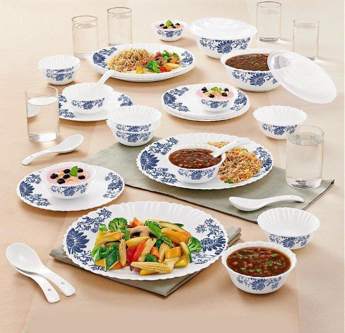Larah By Borosil Dinner Set With Glasses 40 2099 – Best Price in India