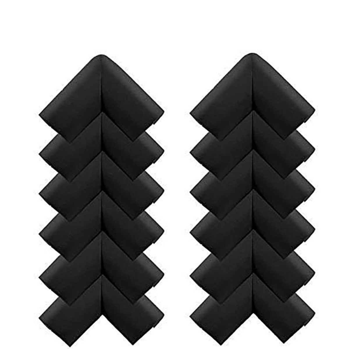Syga Pack Of 12 Black Corner Edge Guard Protectors Suitable For Table And D