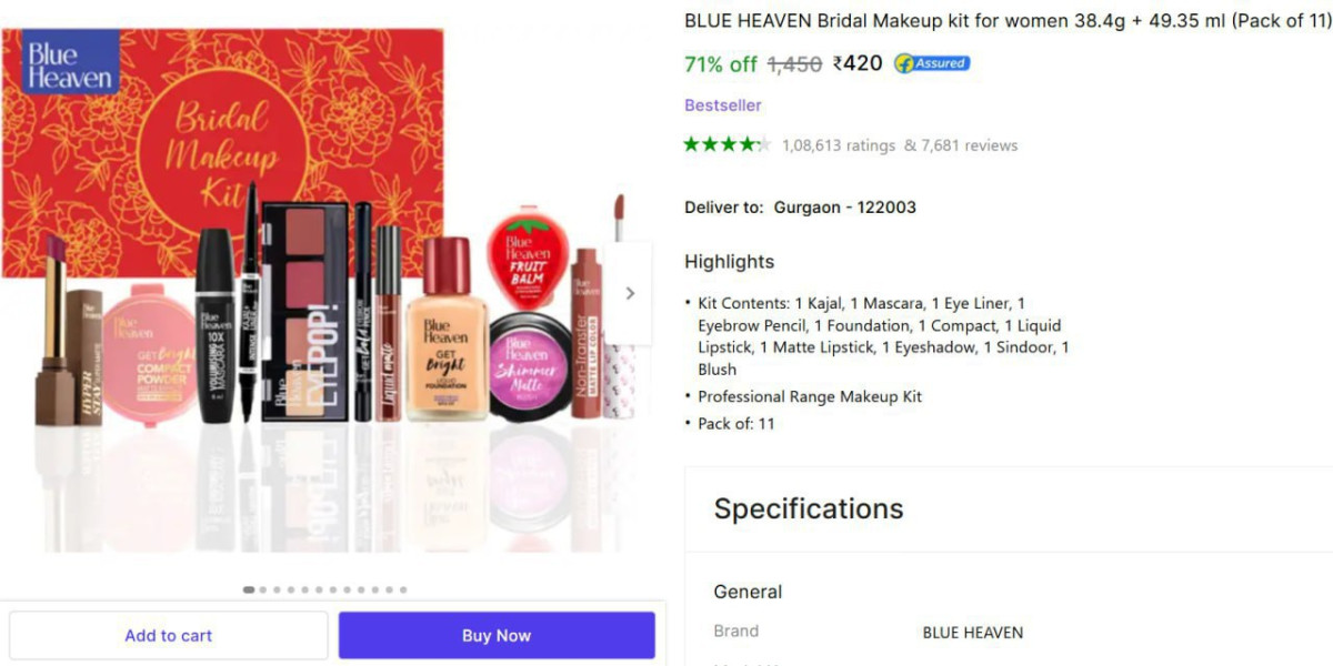 Blue Heaven Bridal Makeup Kit (pack Of 11) 420 – Best Price in India