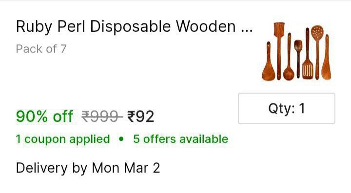 Pack Of 7 Wooden Kitchen 92 – Best Price in India