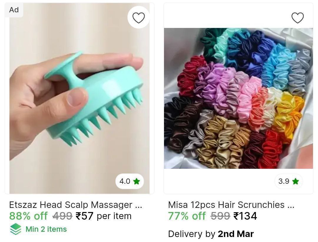 Hair Accessories Starts 57 – Best Price in India