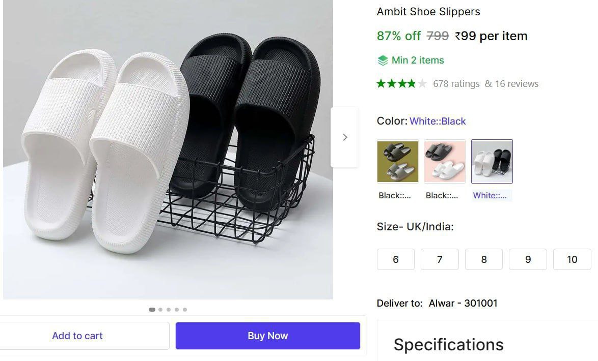 Stylish Slippers 99min Buy 2 Qnty – Best Price in India