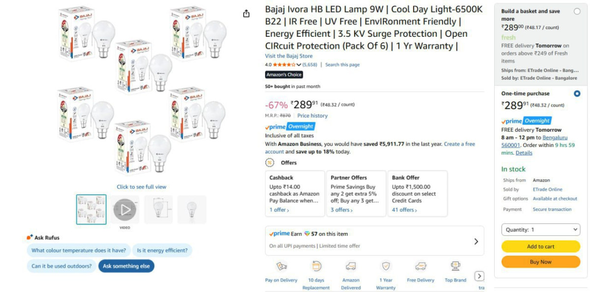 Bajaj Ivora Hb Led Lamp 9w 289 – Best Price in India