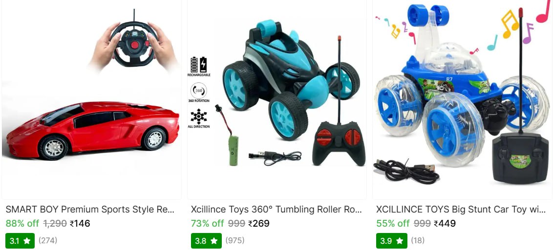 Remote Control Toys Starts 146 – Best Price in India