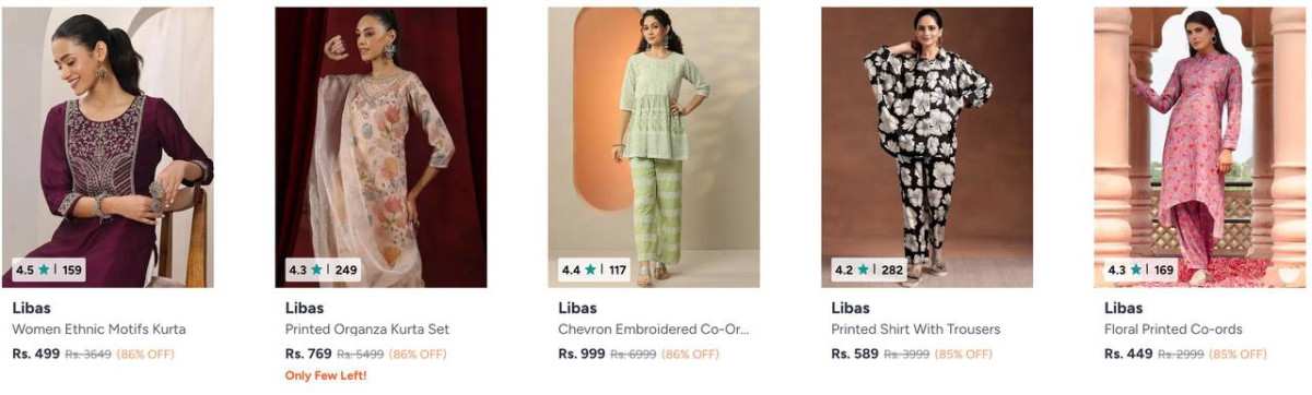 Myntra Loot 86 On Libas Women Clothing Kurta Kurta Sets – Best Price in Ind