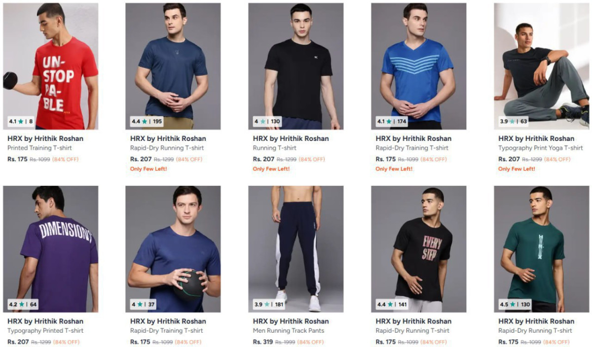 Myntra 85 On Hrx Clothing Men S Low To High Trackpants Tracksuits Women S L