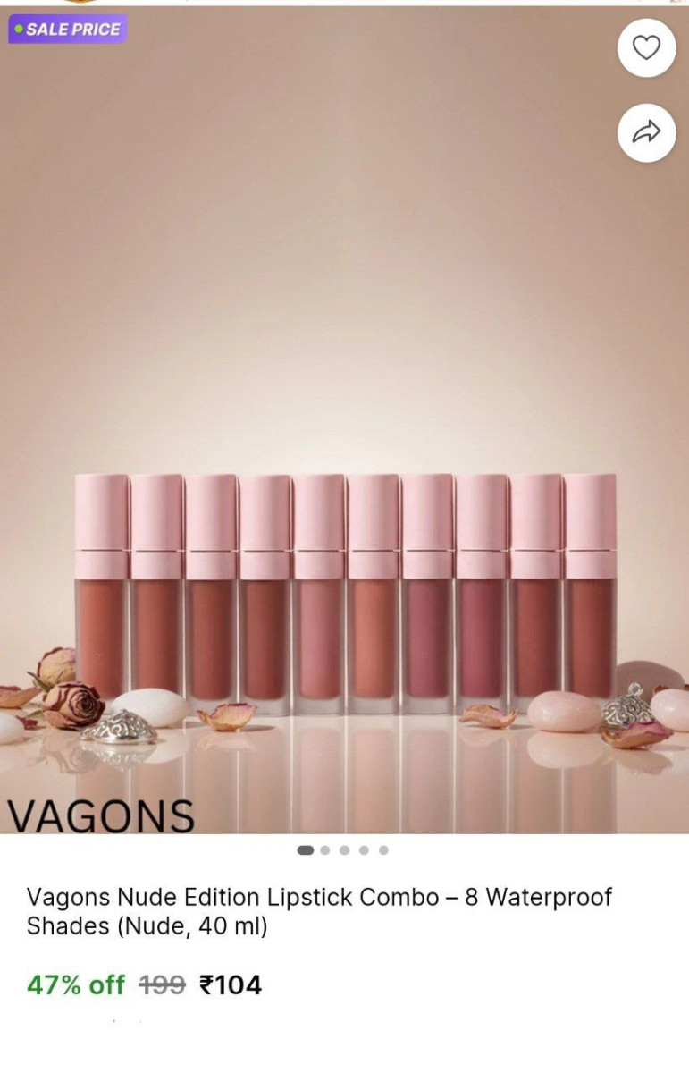 Pack Of 8 Liquid Lipstick 104 – Best Price in India
