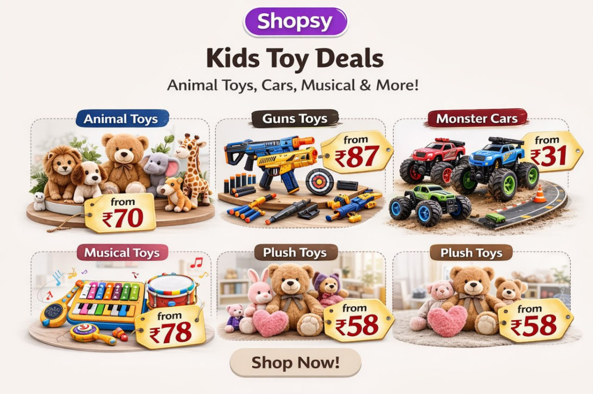 Shopsy Loot 91 On Toys Monster Cars From 31 - Plush Toys From 58 - Animal T