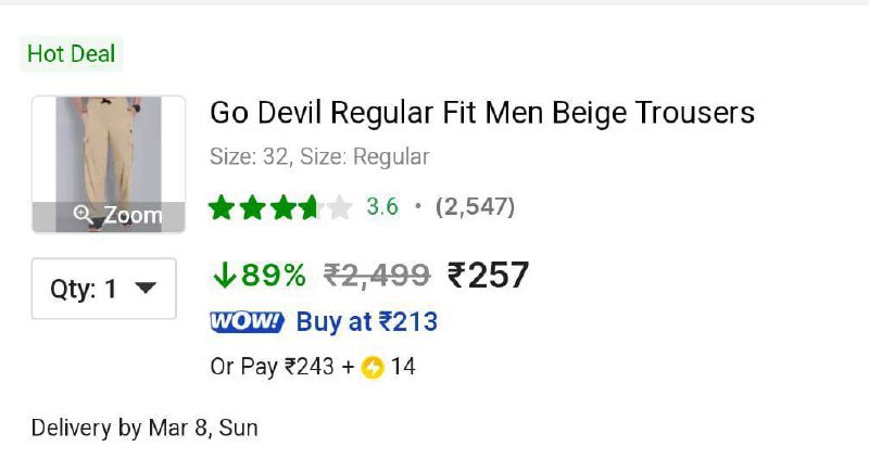 Fast Go Devil Men Trouser 90 257extra 30 With Paytm Bhim Upi – Best Price i