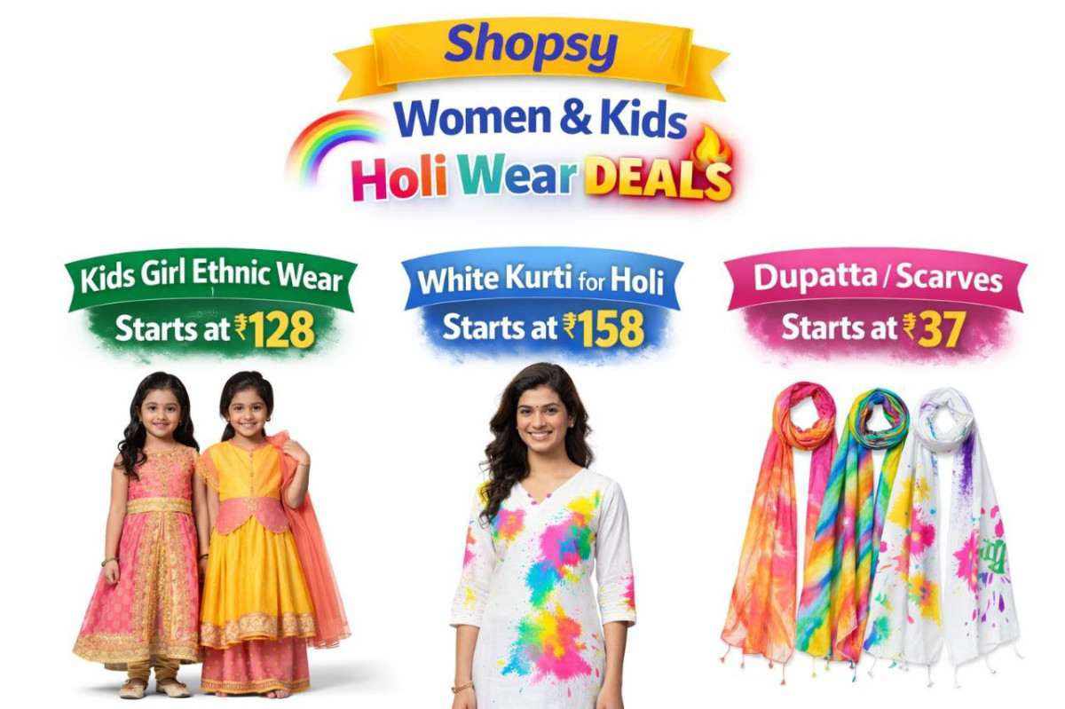 Shopsy Women Kids Holi Wear Deals Kids Girl Ethnic Wear Starts At 128 White