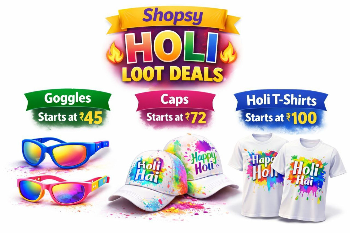 Shopsy Holi Loot Deals Goggles Starts At 45 Caps Starts At 72 Holi T-shirts