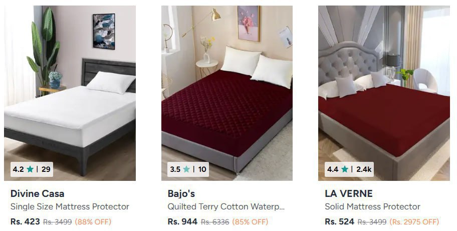 Myntra Mattress Protector 88 Offsolid Matters Protector 87 Offcotton Mattre