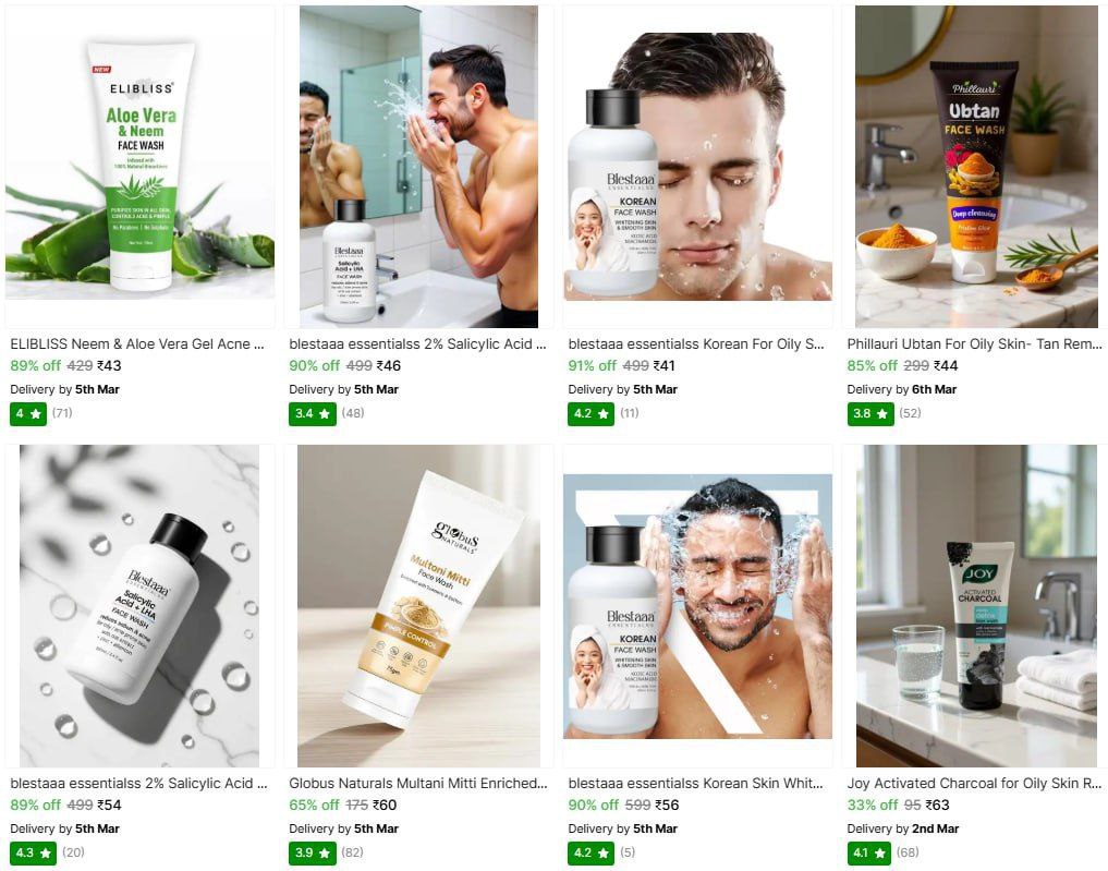 Face Washes Starts 41 – Best Price in India