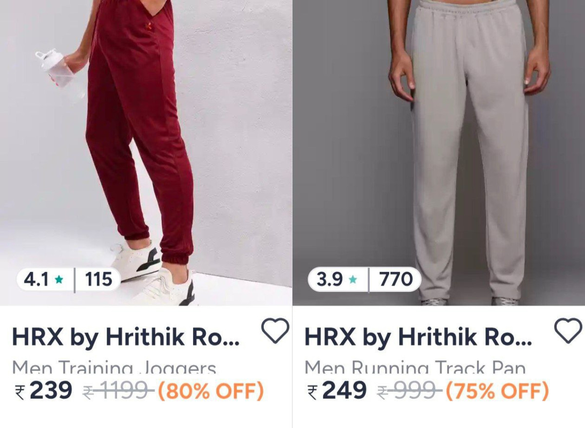 Grab From 239hrx By Hrithik Roshan Trackpants – Best Price in India