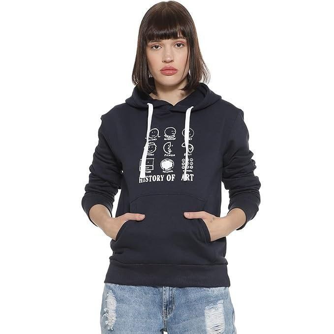 Campus Sutra Women S Cotton Printed Hoodie – Best Price in India