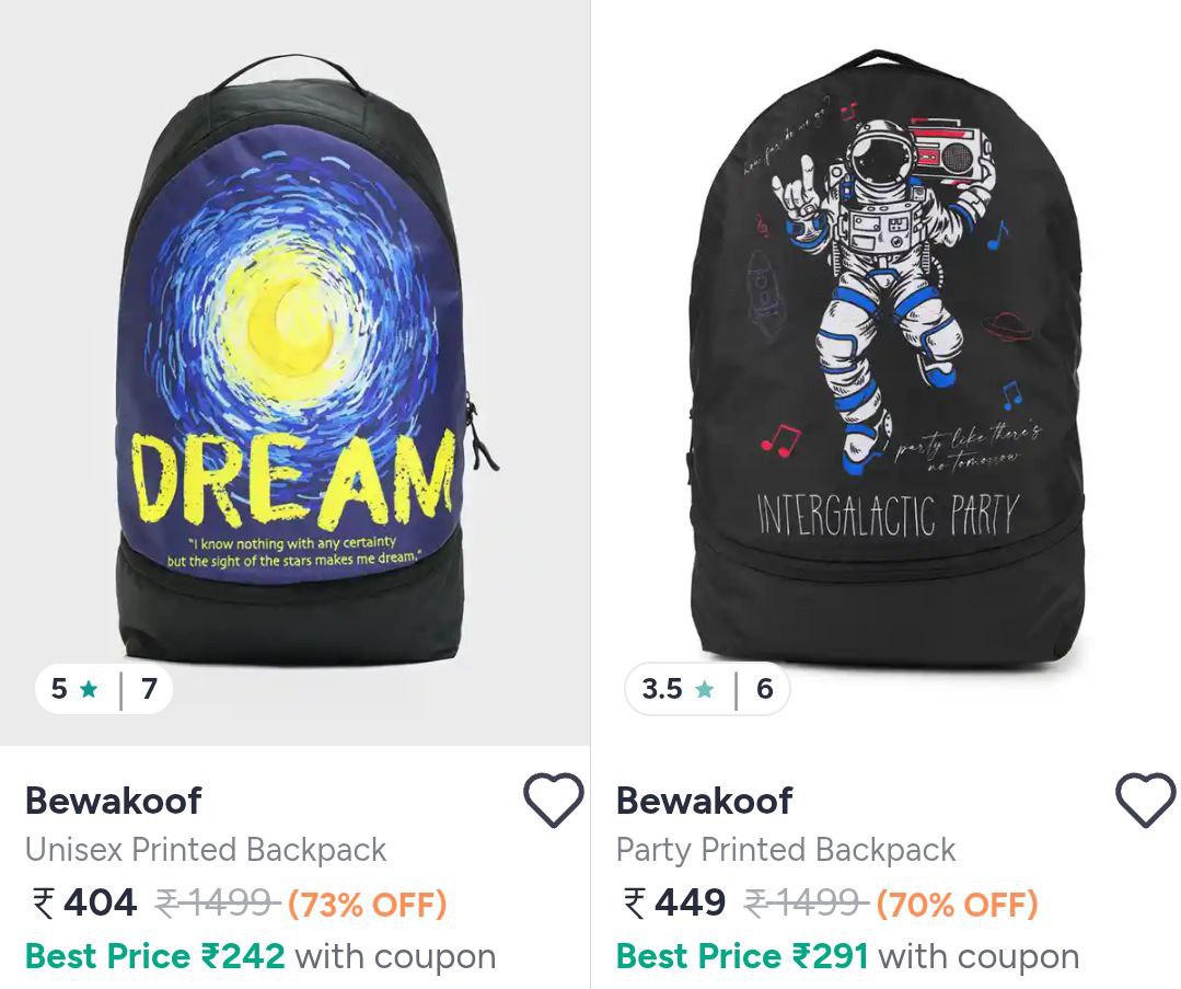 Myntra Bewakoof Backpacks - Up To 75 – Best Price in India