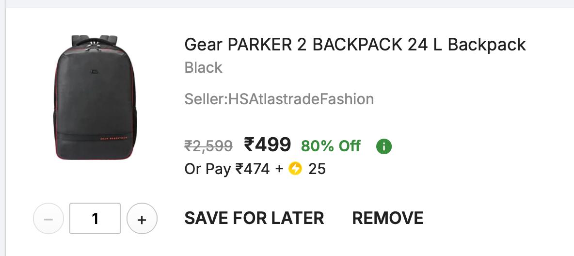 - Gear Backpack At Rs 499- – Best Price in India