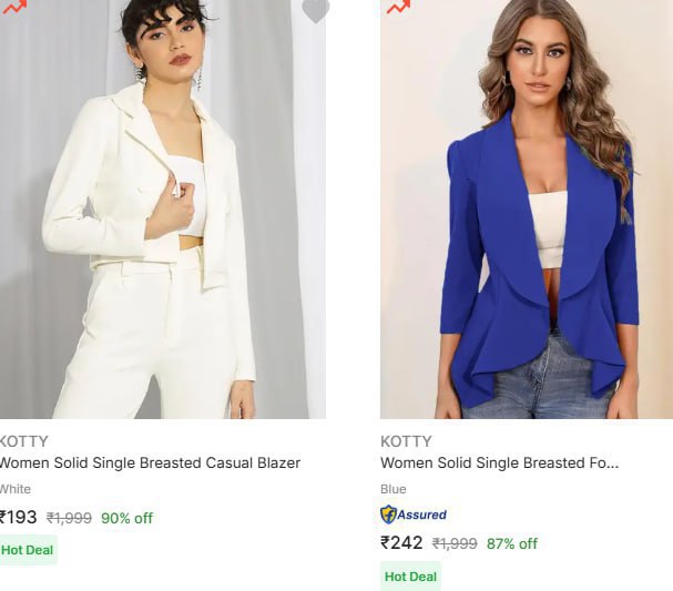 Kotty Women Blazers From Rs 193 – Best Price in India