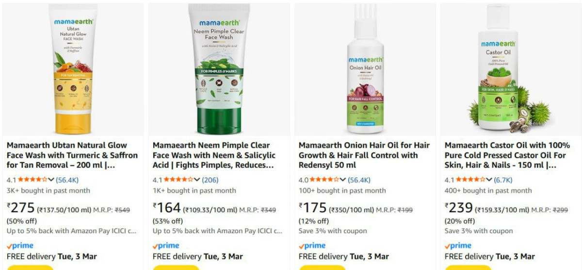 On Mamaearth Product – Best Price in India