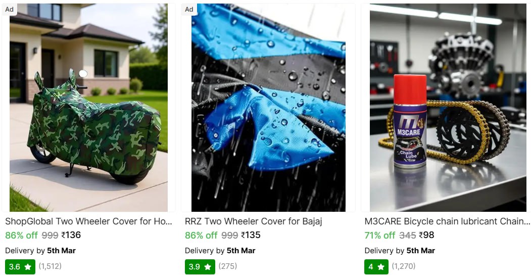 Bike Accessories Starts 98 – Best Price in India