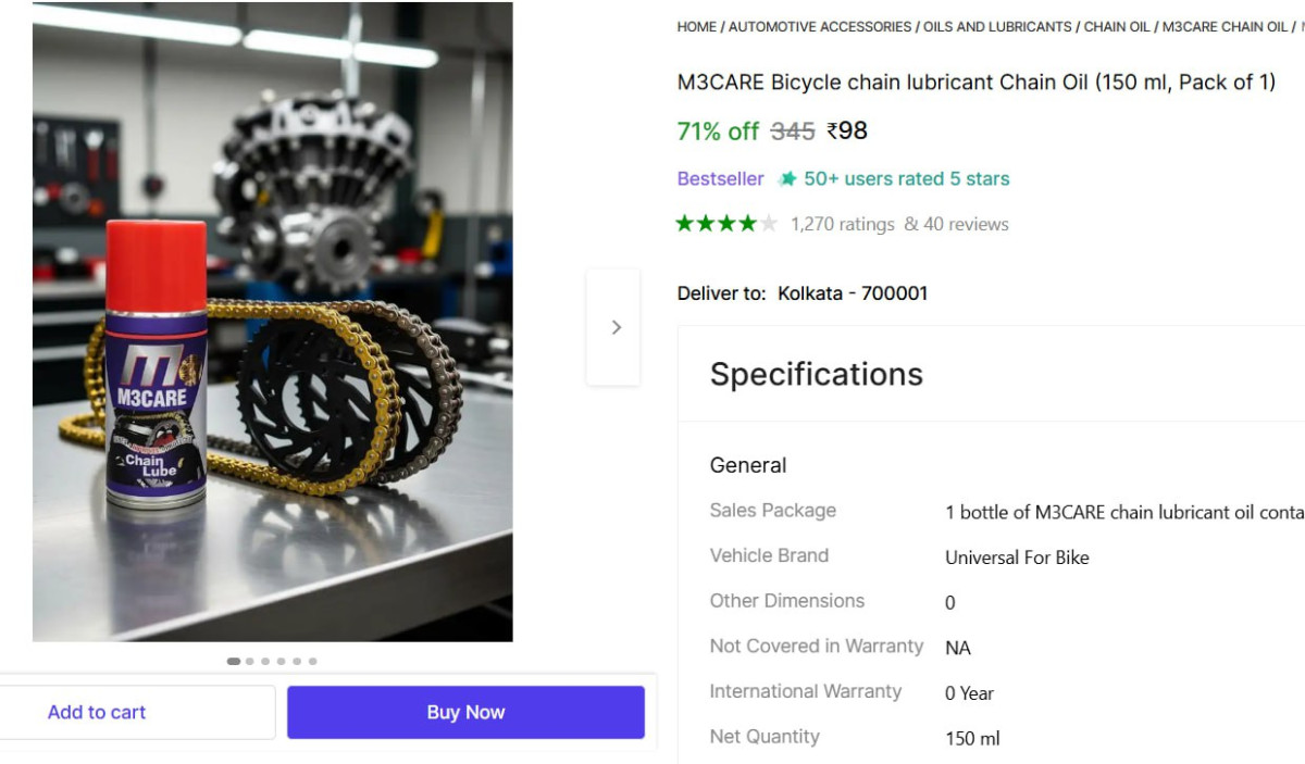 Chain Lube (150 Ml) 98 – Best Price in India