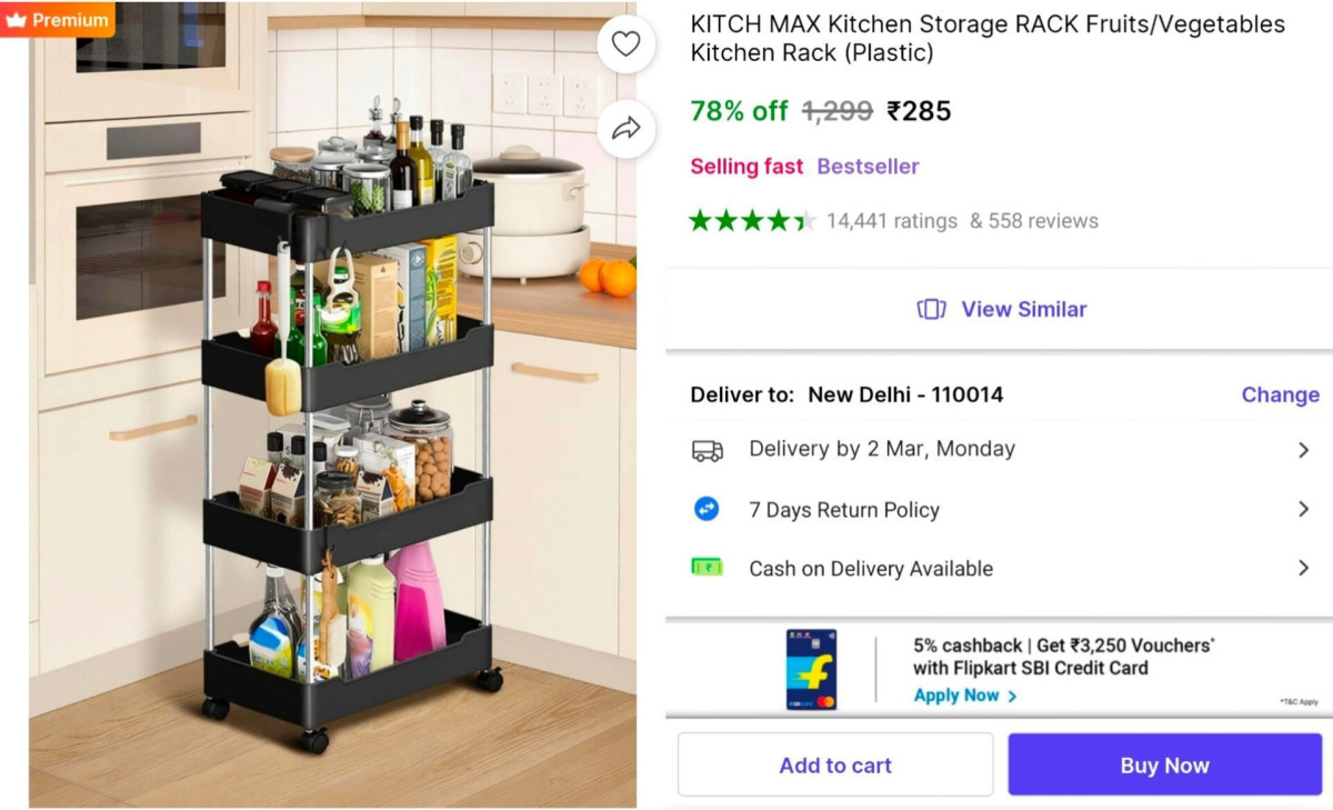 Kitchen Storage Rack At 285 – Best Price in India