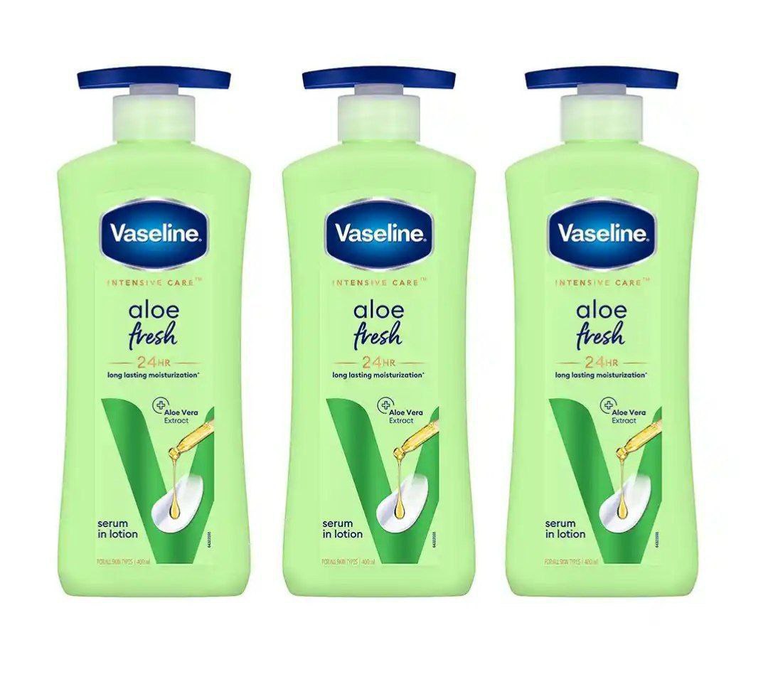 Vaseline Set Of 3 Aloe Body Lotion - 400ml Each – Best Price in India