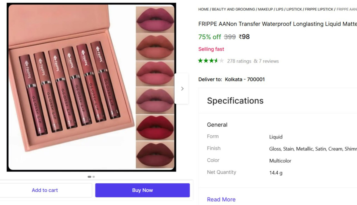 Lipstick Combo Pack Of 5 98 – Best Price in India