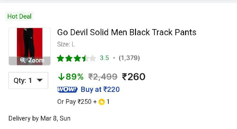 Grab Go Devil Track Pant 89 260 – Best Price in India