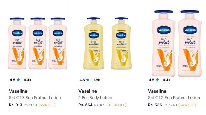 Myntra Personal Care Mega Discounts Grab Fast Vaseline Lotions 69 Offwinter