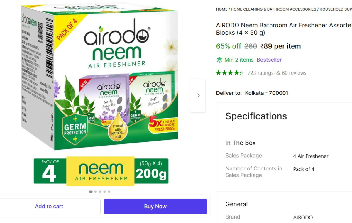 Bathroom Air Freshener (4 X 50 G) 89 More Deals Click Here Must Read – Best