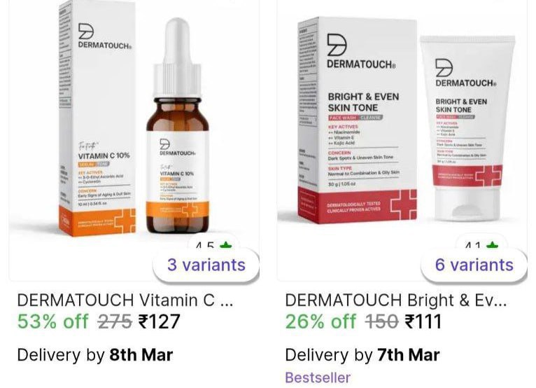 Dermatouch Products From 111 – Best Price in India