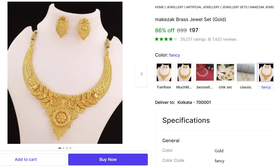 Brass Jewel Set 97 More Deals Click Here Must Read – Best Price in India