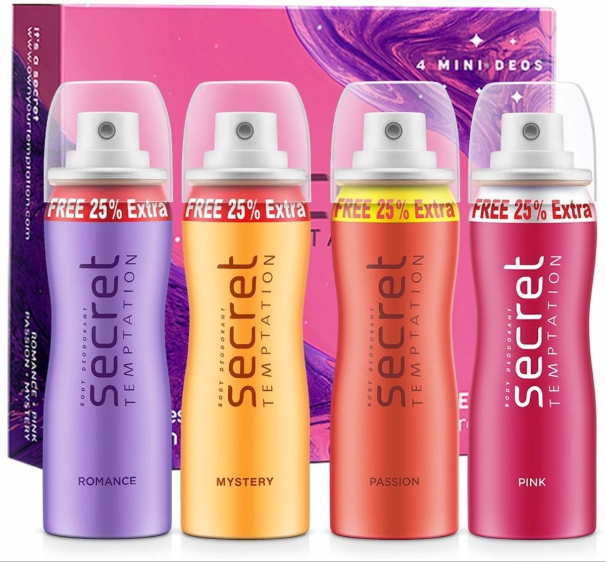 Secret Temptation Travel Pack With Pink Romance Mystery And Passion Mini De