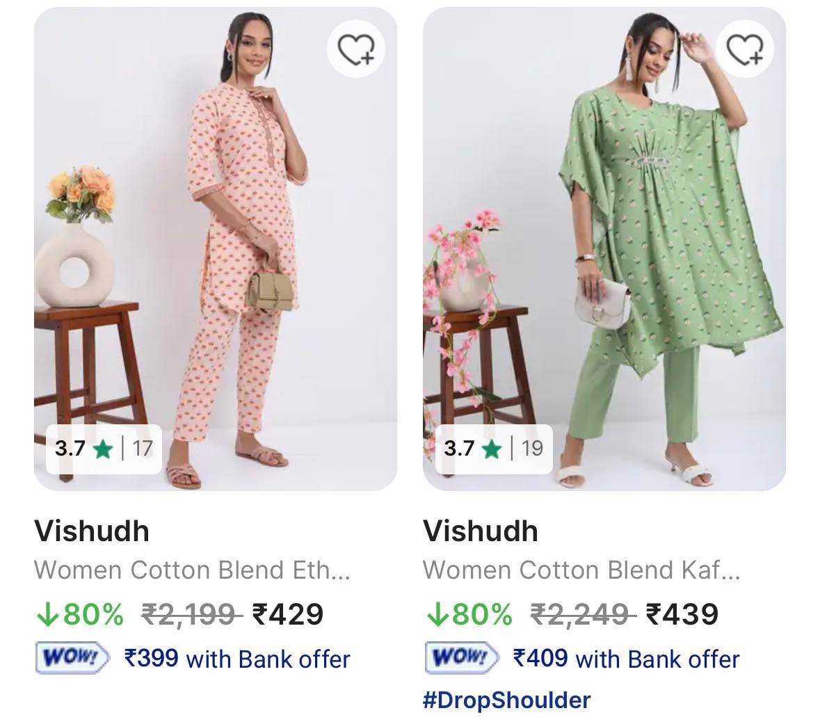 Vishudh Women S Kurta 90 Offbiba Women Kurta Sets 80 – Best Price in India