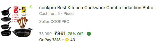 - Cookpro Kitchen Combo Induction At Rs 861 – Best Price in India