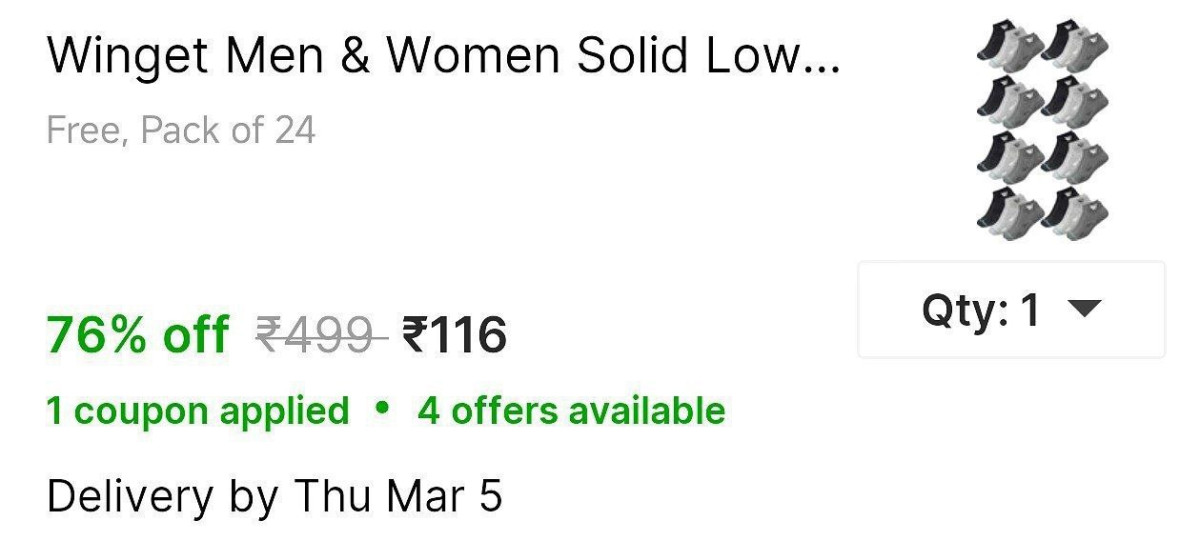Loot (pack Of 24) Ankle Length Socks 116 – Best Price in India