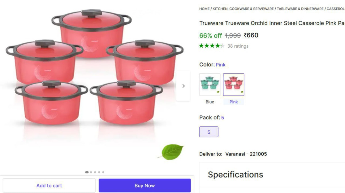 Pack Of 5 Thermoware Casserole Set 660 – Best Price in India