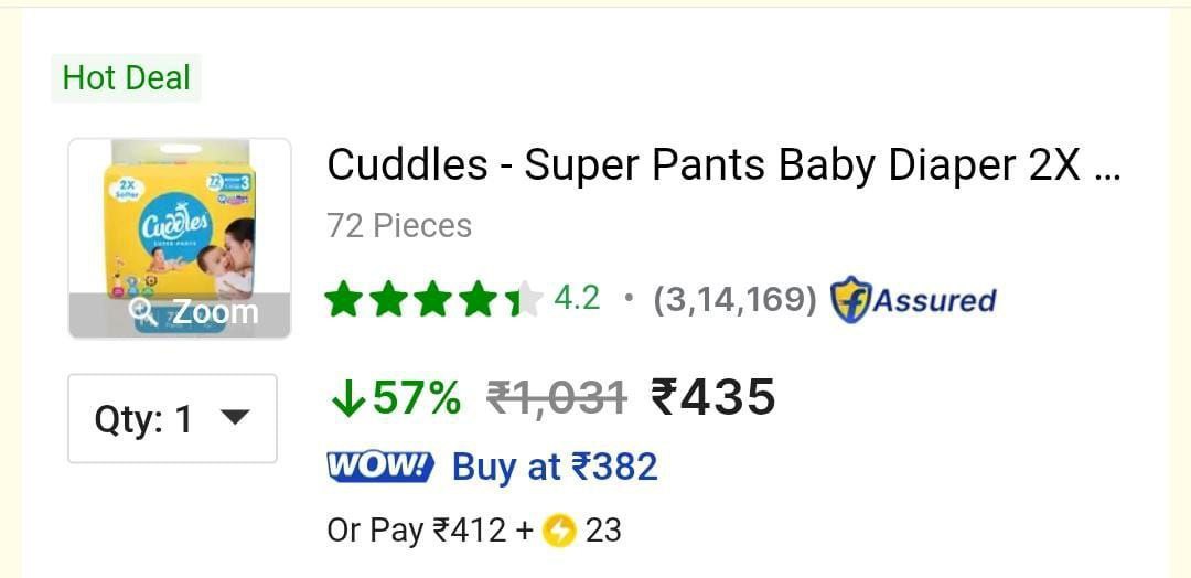 Loot Cuddles Baby Diapers M (72 Pieces) 435coupon Flat 80 On All Cuddles Ba