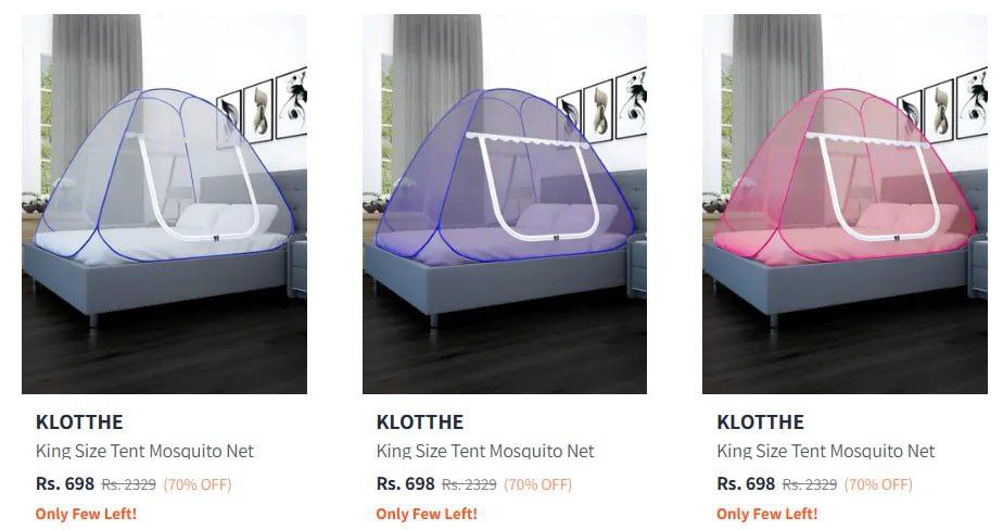Myntra Min 50 On Mosquito Nets Double Bedsheets Starting 199 Onlymin 60 On 