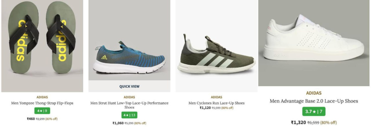 Ajio Loot 80 On Adidas Footwears – Best Price in India