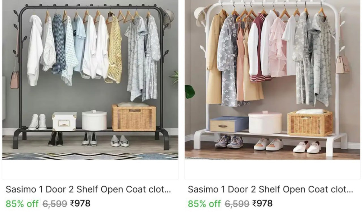 Shopsy 2 Shelf Open Wardrobe Stand 978 – Best Price in India