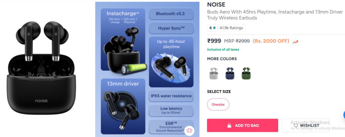 Myntra Noise Buds Aero Tws At Rs 620 Bank Offers Noise Nero At Rs 650 Bank 