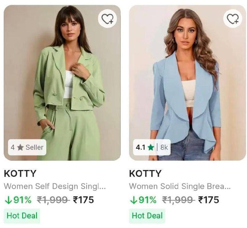 Kotty Women Blazers From Rs 175 – Best Price in India
