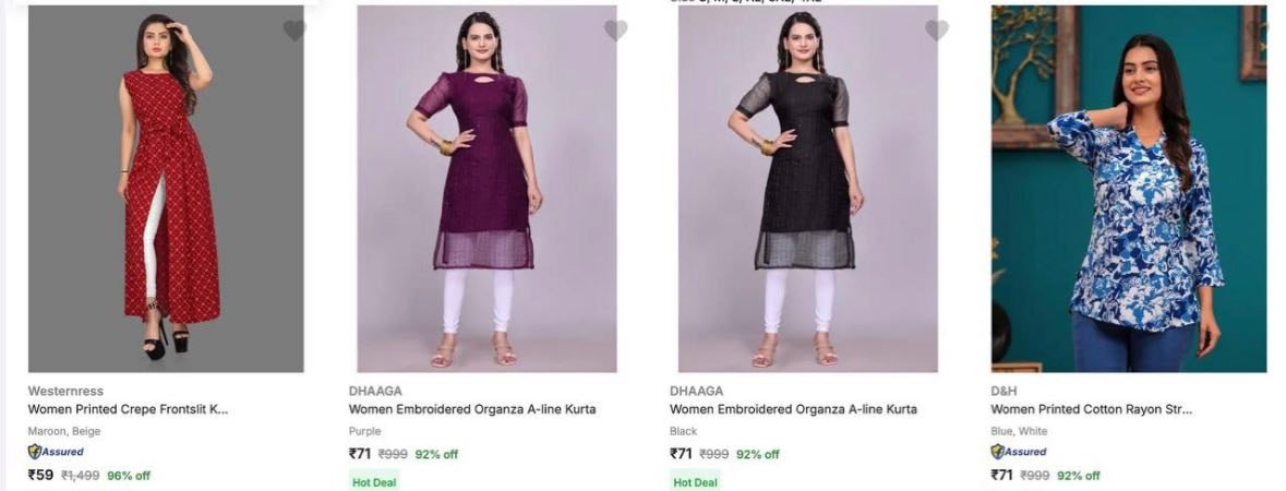 Women Kurta Starts 199 – Best Price in India