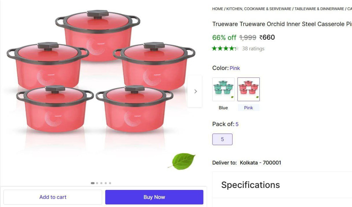 Pack Of 5 Thermoware Casserole Set 660 – Best Price in India