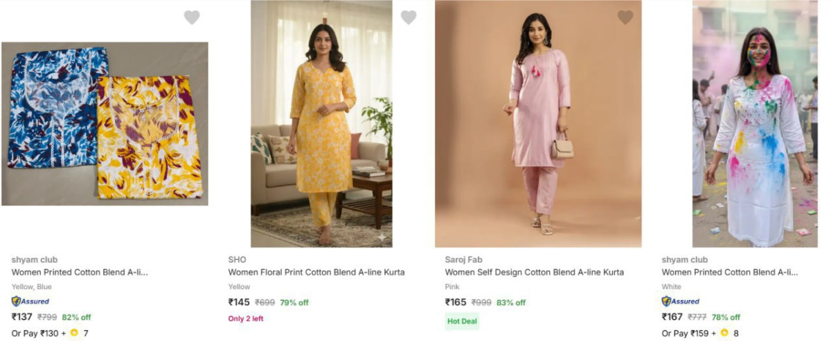 Women Kurta Starts 137 – Best Price in India